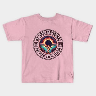 My first Earthquake and Total Solar Eclipse Kids T-Shirt